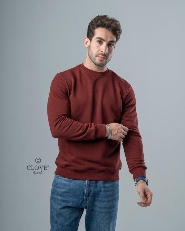 Basic Sweatshirt - Dark Red