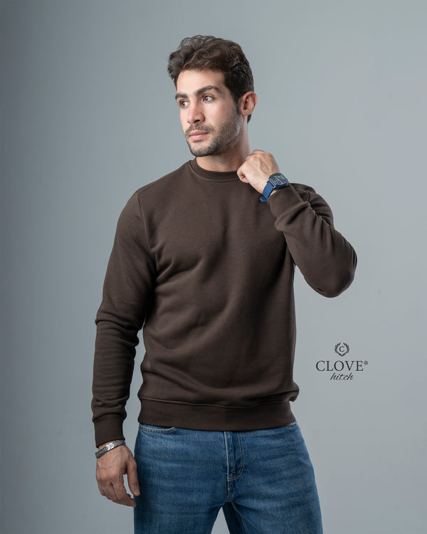 Basic Sweatshirt - Dark Brown