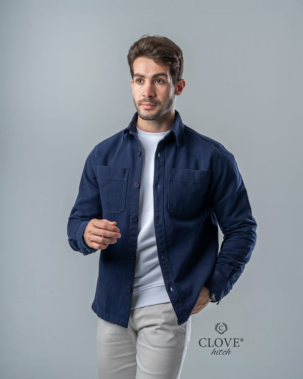 Regular Overshirt - Navy Blue