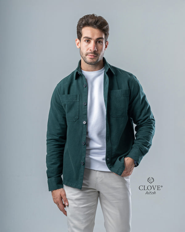 Regular Overshirt - Emerald Green