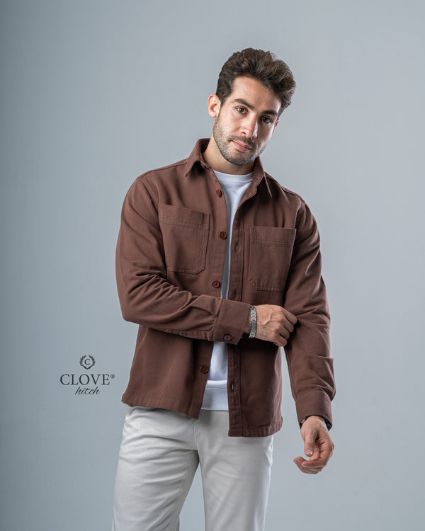 Regular Overshirt - Brown