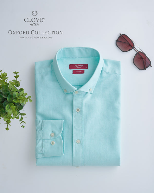 Oxford Cotton Shirt (No Pocket) - Mint Green