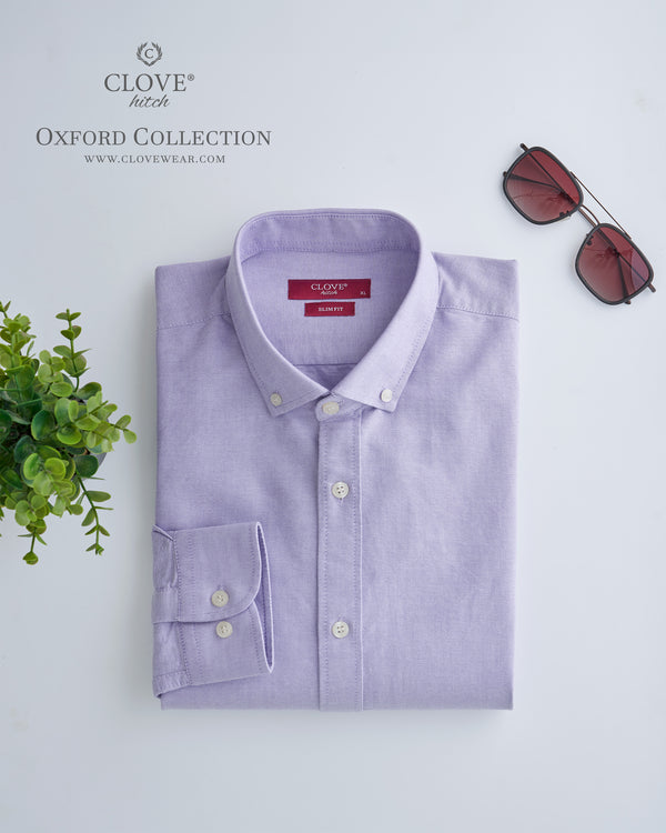 Oxford Cotton Shirt (No Pocket) - Lavender