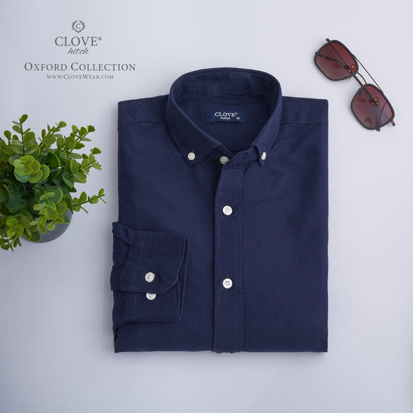 Oxford Cotton Shirt (No Pocket) - Navy