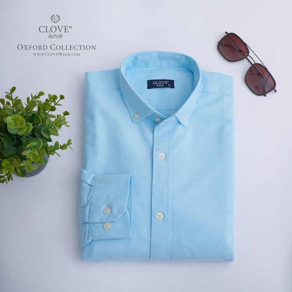 Oxford Cotton Shirt (No Pocket) - Turquoise