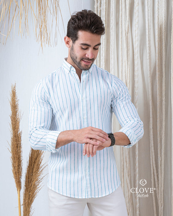 Striped Linen Shirt - Genzari