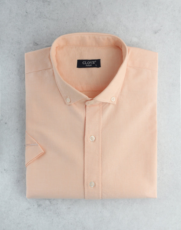 Short Sleeve Oxford Cotton Shirt - Simon