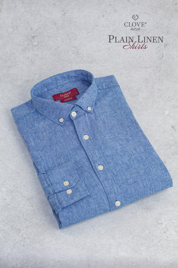 Linen Shirt - Ocean Blue