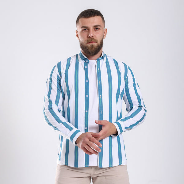 Marlin Striped Cotton Shirt - Genzari