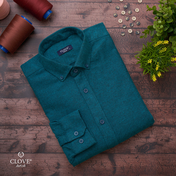 Ocean Blue Pure Cotton Full Sleeves Polo T-Shirt By NoLogo