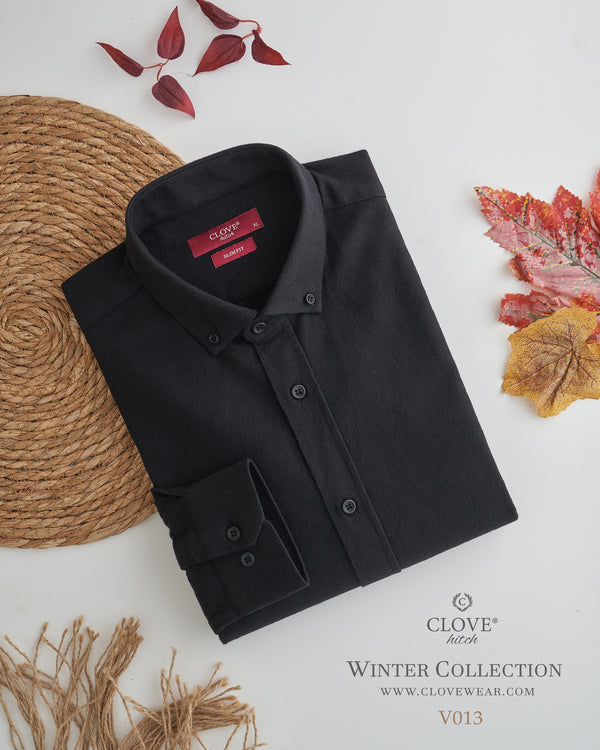 Viyella Solid Shirt - Black