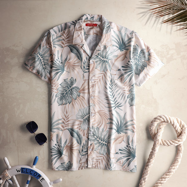 Digital Printed Half Sleeve Shirt - Floral