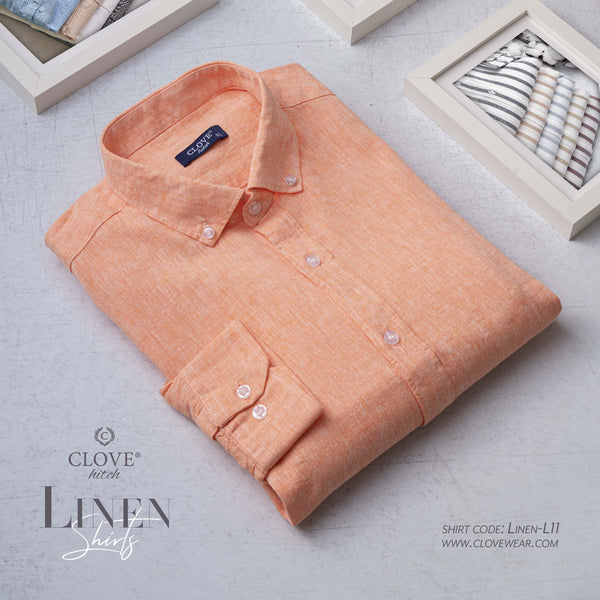 Linen Shirt - Orange